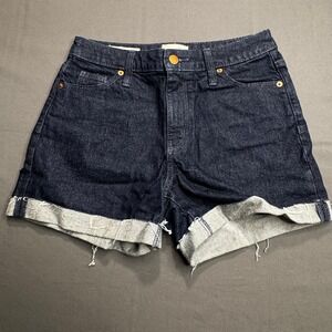 Universal Thread Vintage Midi Shorts Womens Size 2 26R Denim Raw Hem Stretch